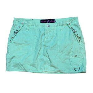 Y2K Planet‎ Girls Mint Green Mini Cargo Skirt Size 36